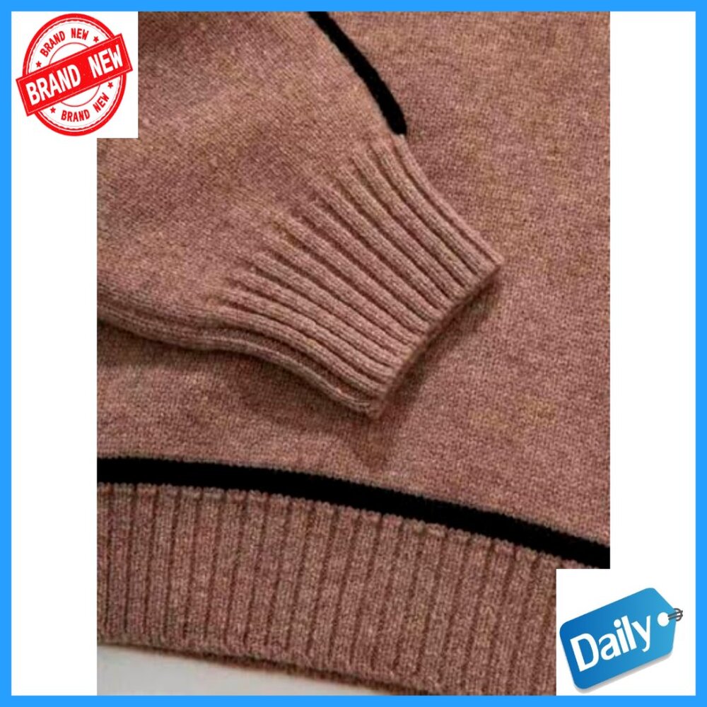 Chunky Knit Turtleneck Sweater Oversized Pullover Winter Warm Long Sleeve - Picture 5 of 6